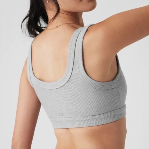 Alo Yoga Wellness Bra - Grey XS - Picture 1 of 2